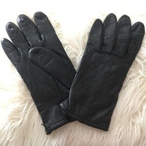 Black Leather driving gloves